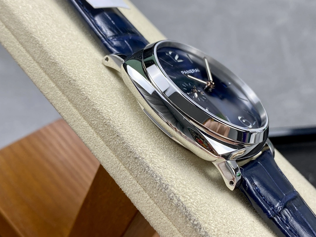 CBD Factory Panerai Luminor Due 38mm Blue Dial Blue Leather Strap (PAM01273) 1:1 Super Clone – DDP.900 Movement SmoothTexture 417